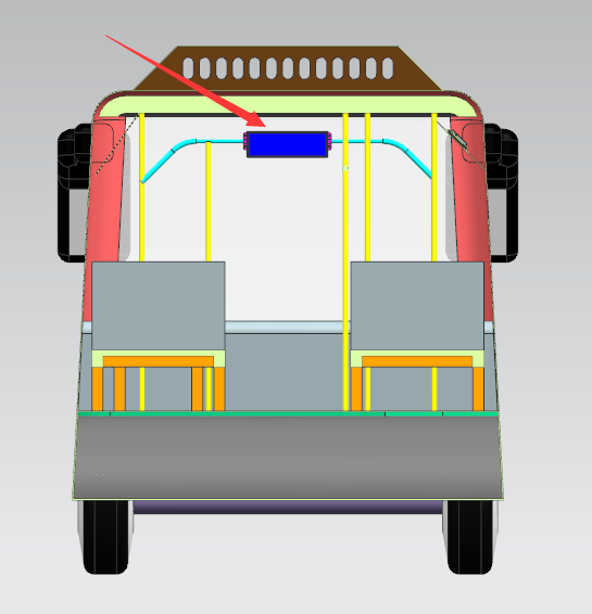 條形智能軌道交通條形屏-場景一過道前方 條形智能軌道交通條形屏-場景一過道前方